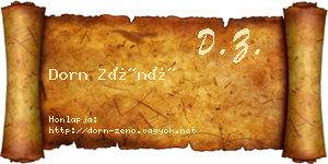 Dorn Zénó névjegykártya
